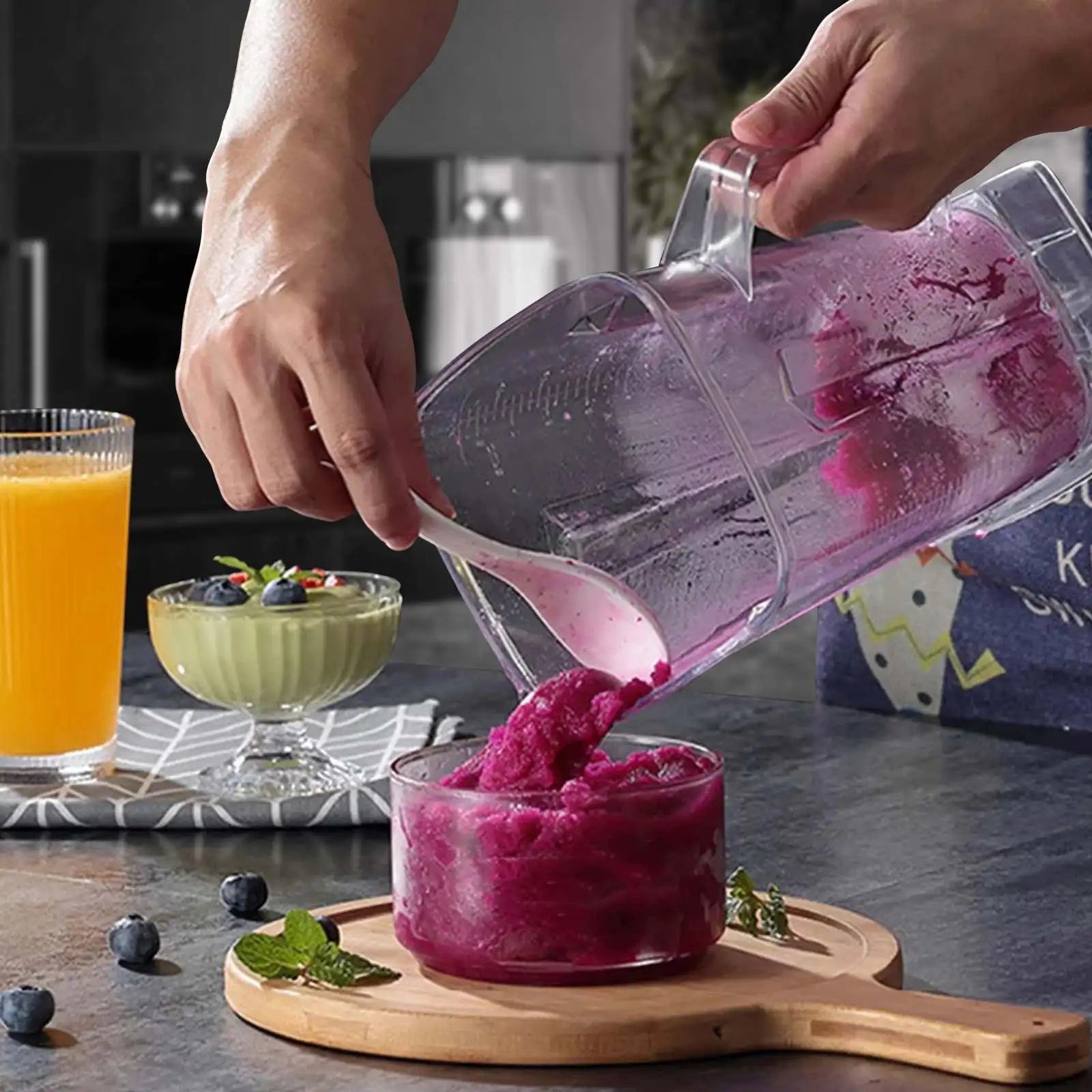 2-in-1 Premium Blender & Ice Crusher – 6000W, 2L + 0.5L, 9 Speeds, Elegant Design, Perfect for Smoothies, Juice & Ice Crushing.