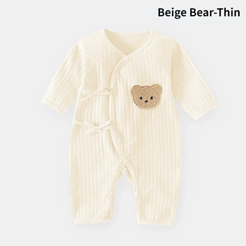 Bear Newborn Baby Romper with Hat – Soft Cotton One-Piece Outfit for Boys & Girls