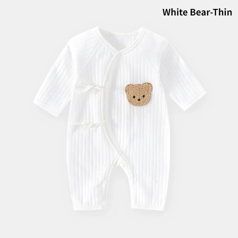 Bear Newborn Baby Romper with Hat – Soft Cotton One-Piece Outfit for Boys & Girls