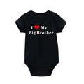 I Love My Big Sister & Brother” Baby Romper – Cute Newborn Short Sleeve Outfit