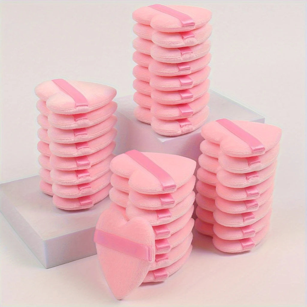 4/7/12/25PCS Heart-Shaped Powder Puff Set