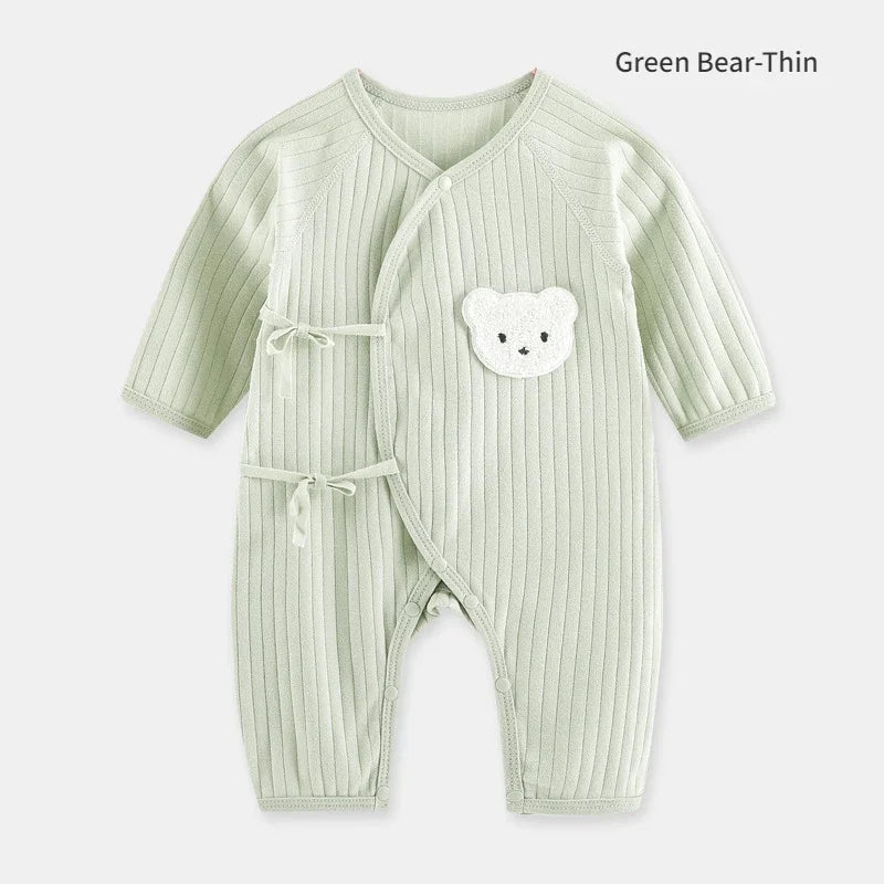 Bear Newborn Baby Romper with Hat – Soft Cotton One-Piece Outfit for Boys & Girls