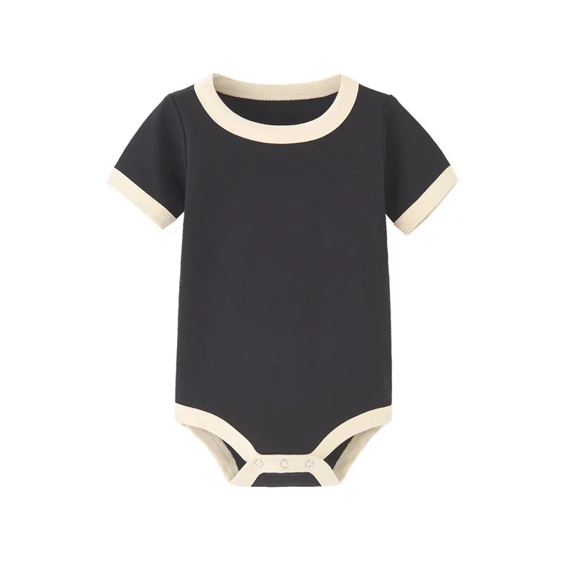 Solid Color Baby Romper – Soft Summer Newborn Bodysuit & Loungewear Outfit