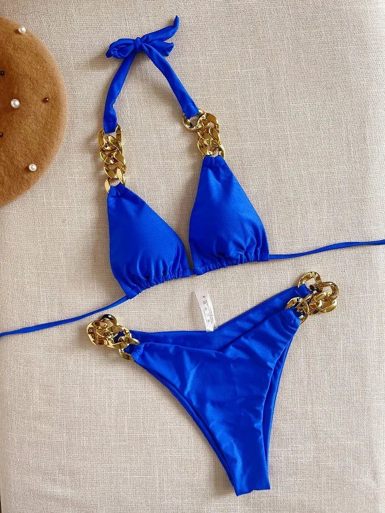 Women’s Sexy Triangle Bikini Set – Brazilian Push-Up Swimwear