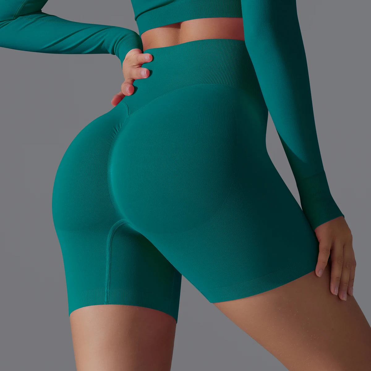 Women’s Seamless Yoga Shorts – Sculpting Comfort with Athletic Elegance