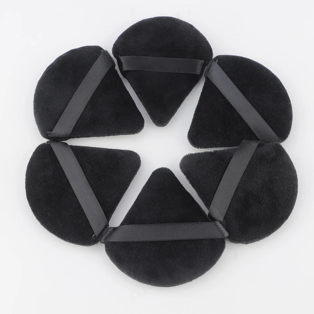 6PCS Soft Velour Triangle Powder Puff Set