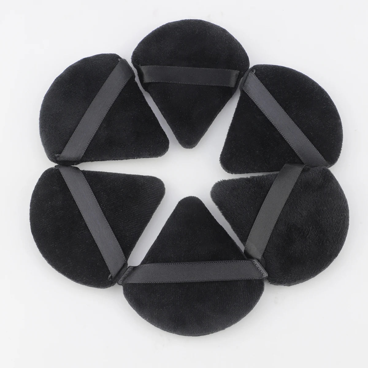 6PCS Soft Velour Triangle Powder Puff Set