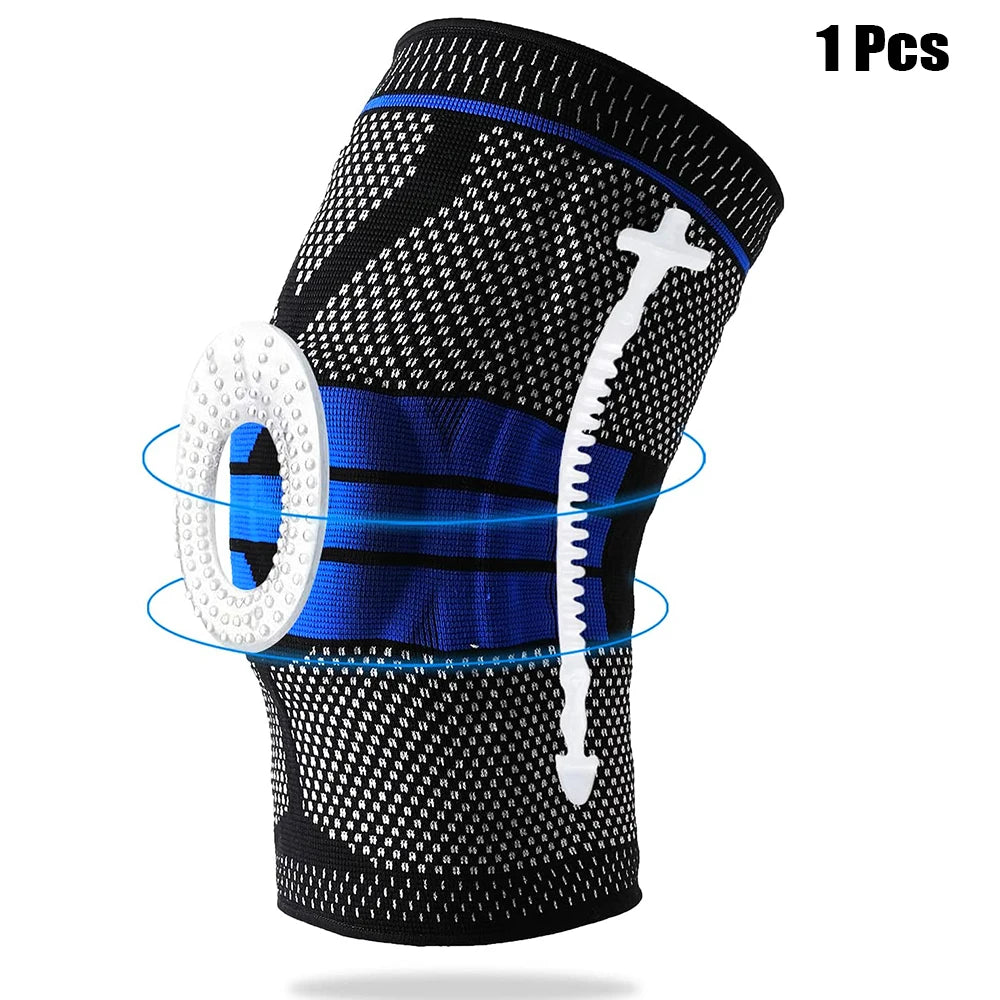 Silicone Padded Knee Pads – Sports Protection for Basketball & Fitness