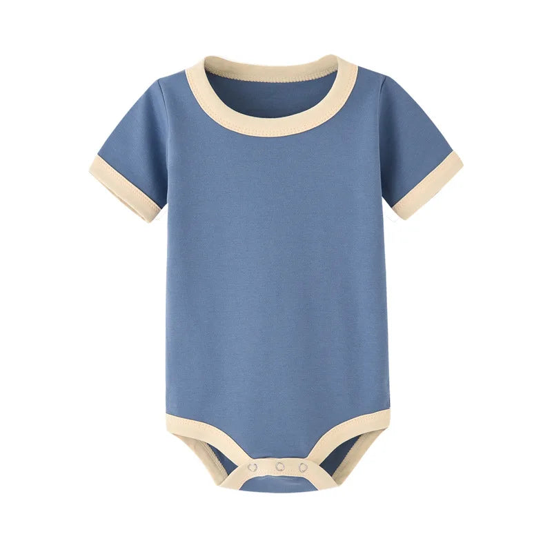 Solid Color Baby Romper – Soft Summer Newborn Bodysuit & Loungewear Outfit