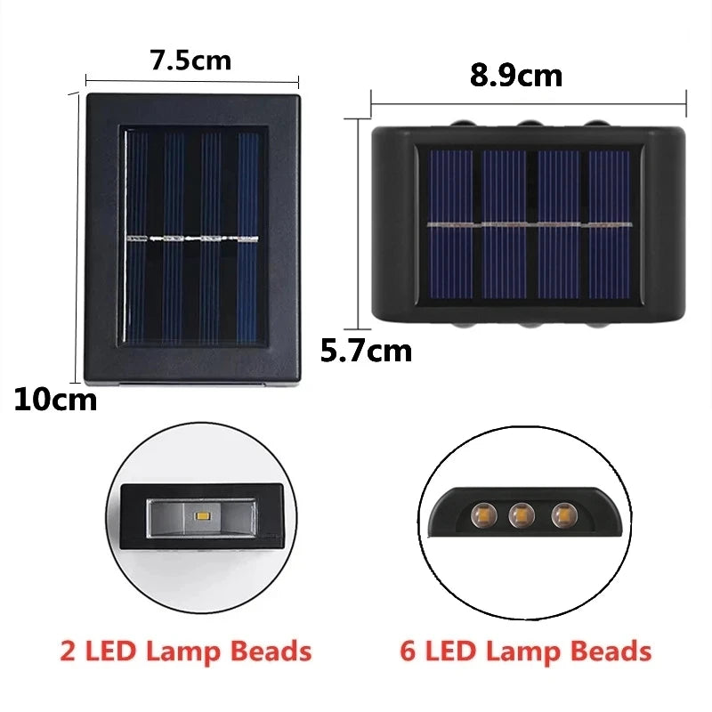 Luxury Solar LED Outdoor Wall Light