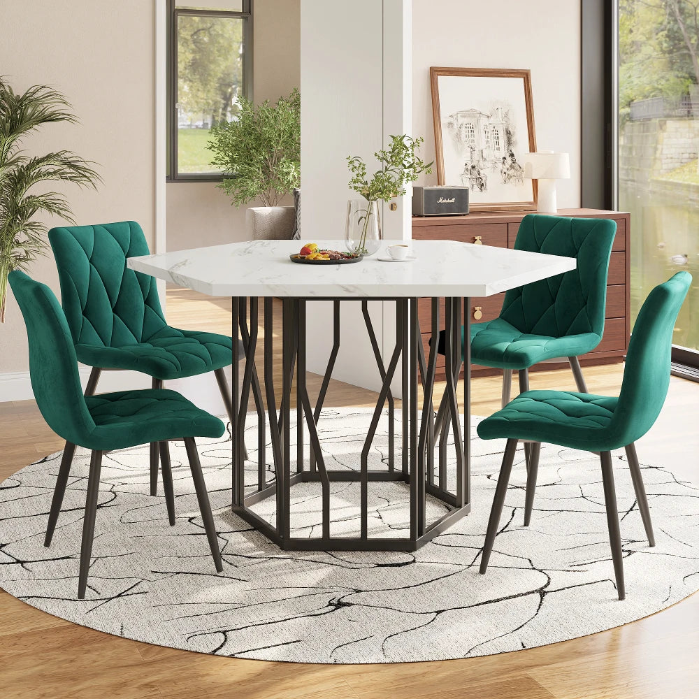 Elegant Kitchen & Dining Room Furniture Set (1 Table + 4 Chairs)