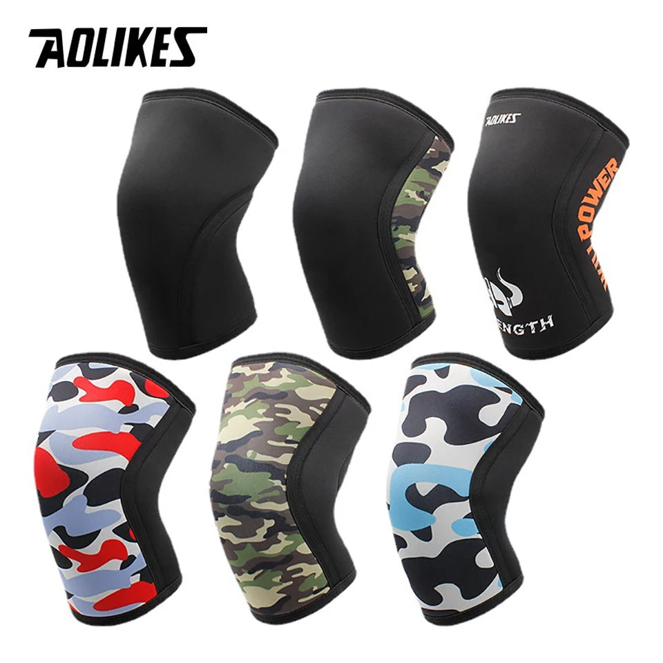 AOLIKES 7MM Neoprene Knee Pads – Compression Support for Weightlifting & CrossFit