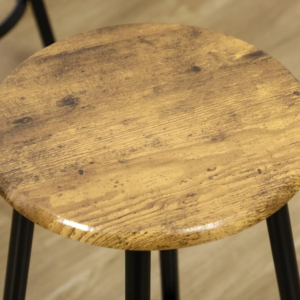 Bar Table Dining Set with Footrest for Kitchen & Dining Room
