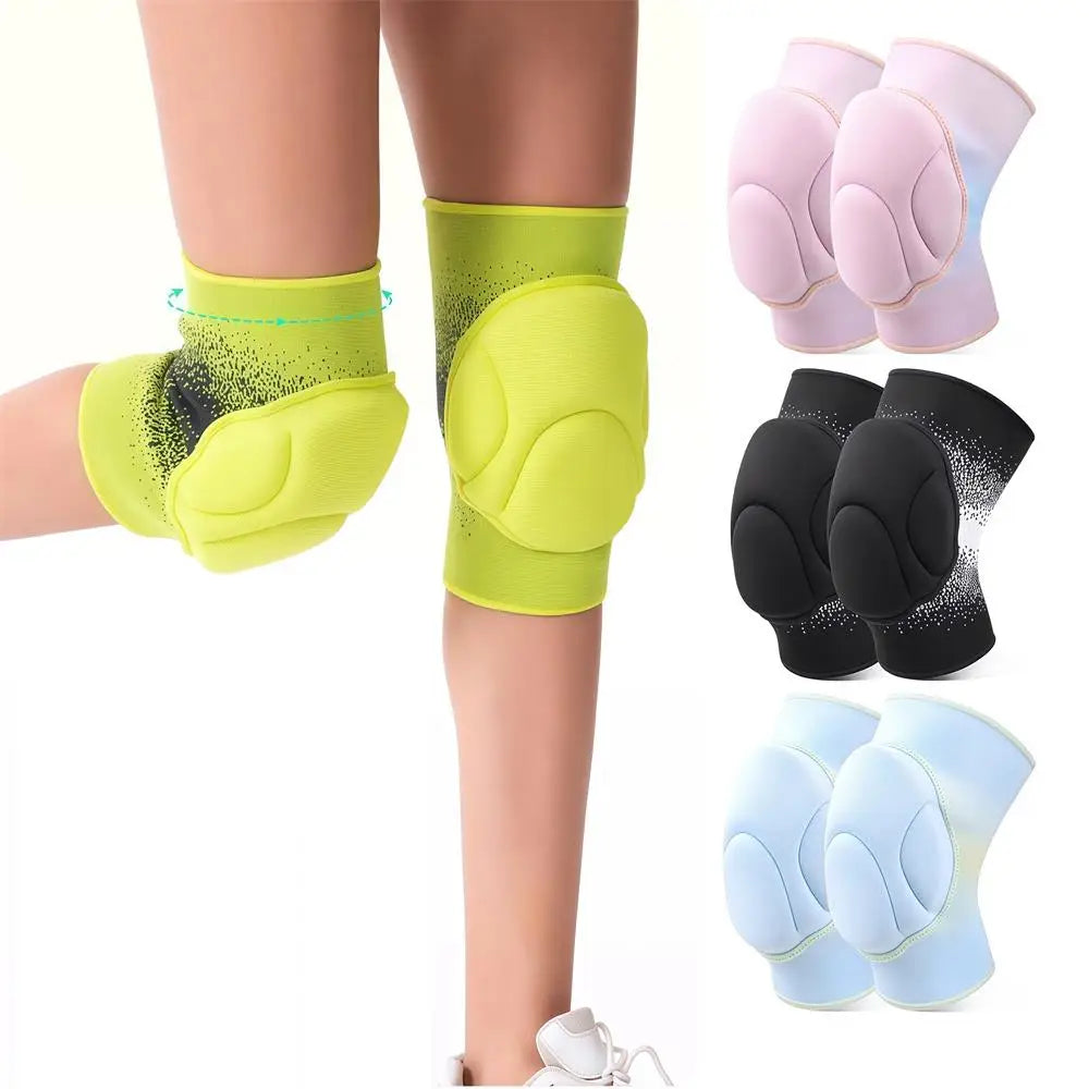 1 Pair Elbow & Knee Protection Pads – Compression Leg Sleeve with Thick Sponge