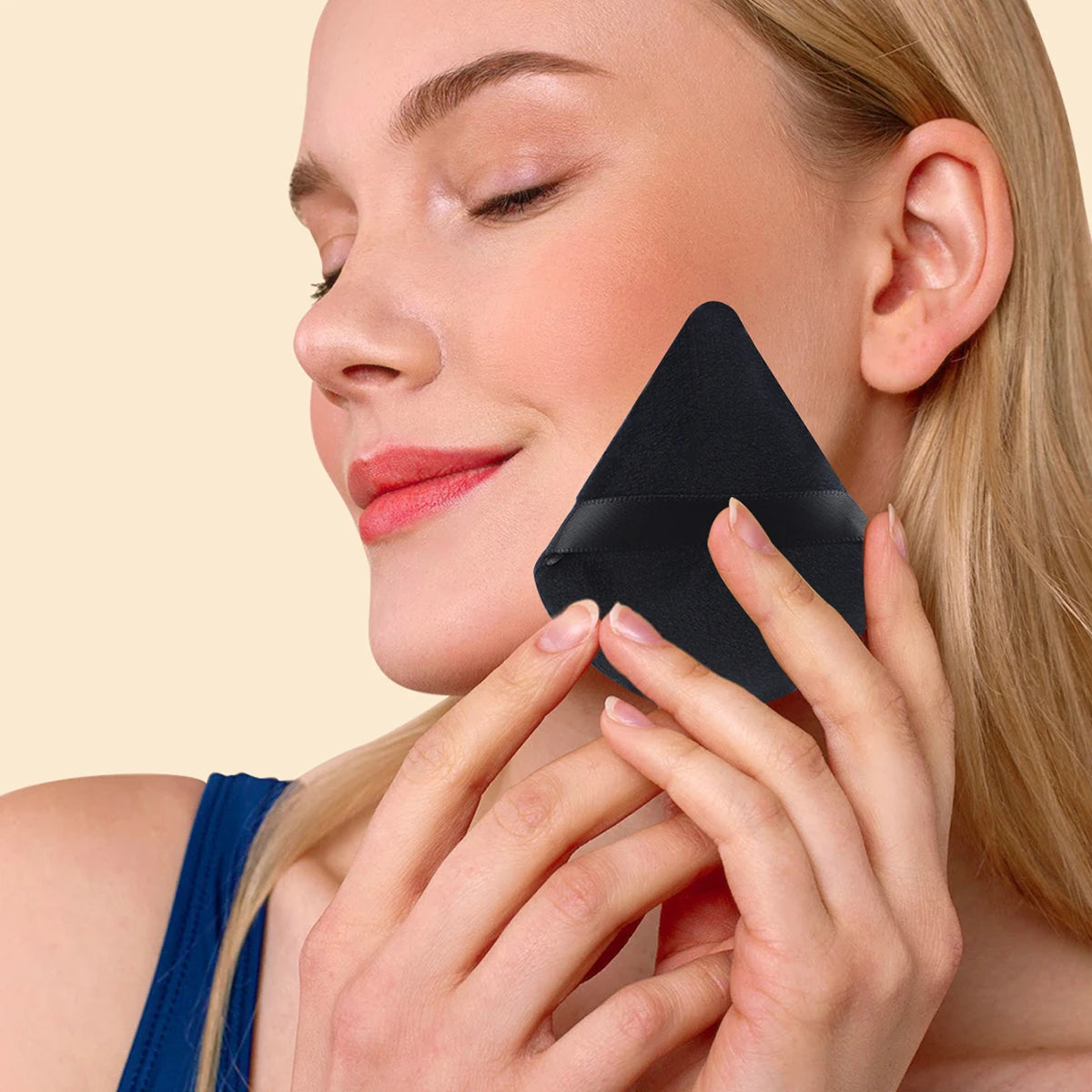 6PCS Soft Velour Triangle Powder Puff Set