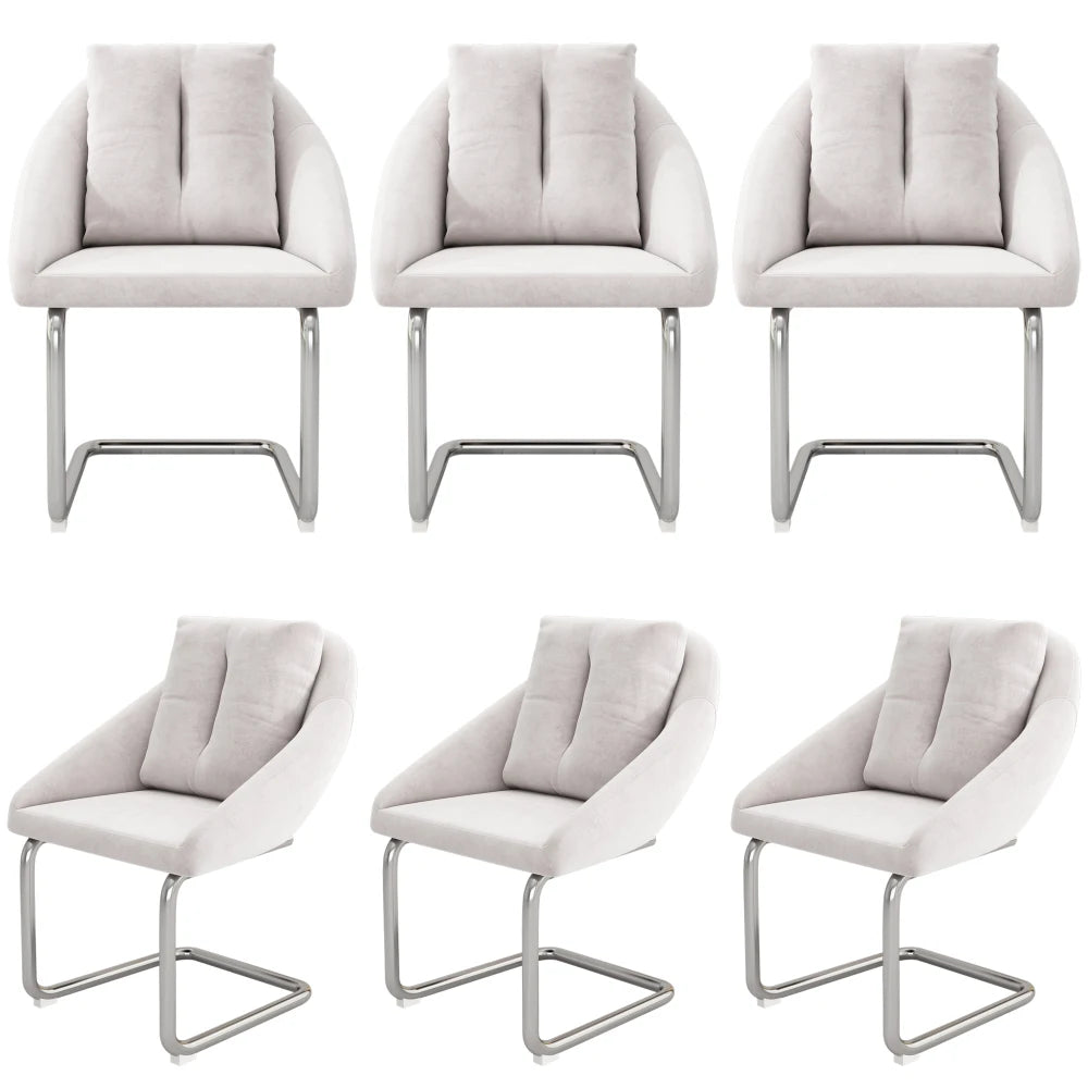 Velvet Dining Chairs Set of 2 with Cushioned Seats, Luxury Accent Chairs with Arched Legs for Living Room & Bedroom