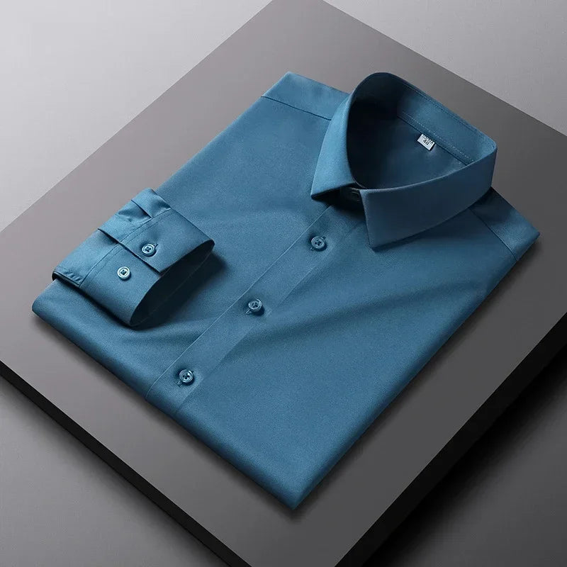Men’s Casual Fashion Long Sleeve Shirt – Business Elegance Redefined