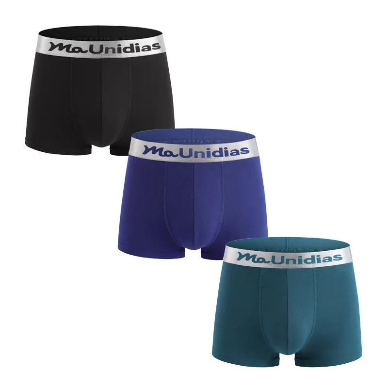3PCS Classic Men’s Boxer Briefs – Premium Bamboo Fiber, Modern Fit & Ultra-Soft Comfort