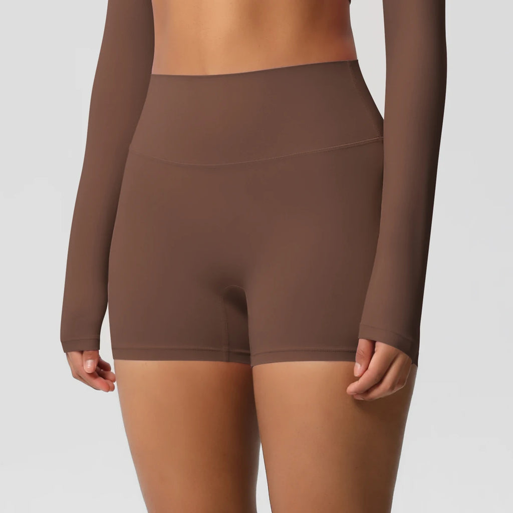 Women’s High-Waist Yoga Shorts – Sculpting Elegance with Second-Skin Comfort