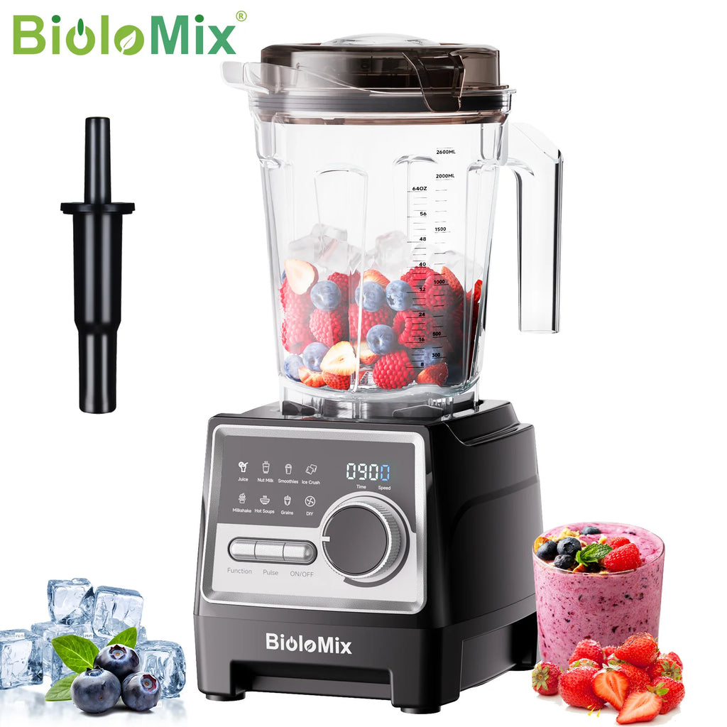 BioloMix Professional Blender – 1500W Power with 2.6L BPA-Free Pitcher & 6 Precision Blades, Elegant Premium Design with 7 Smart Programs for Smoothies, Shakes & Nut Milk.