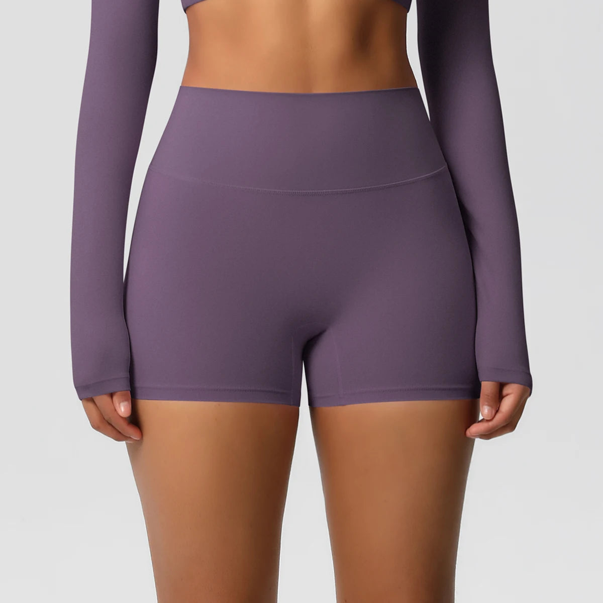 Women’s High-Waist Yoga Shorts – Sculpting Elegance with Second-Skin Comfort