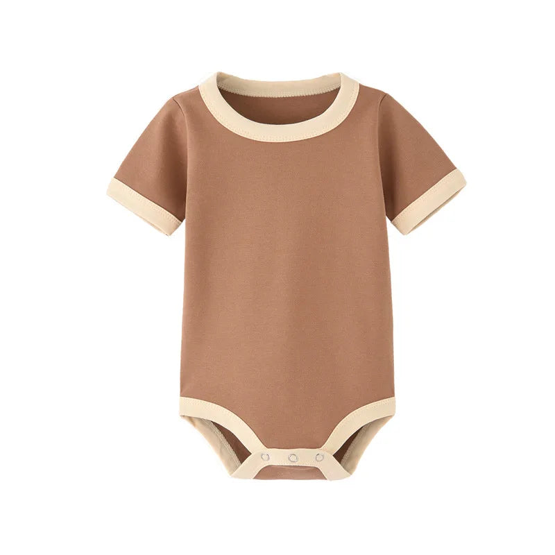 Solid Color Baby Romper – Soft Summer Newborn Bodysuit & Loungewear Outfit