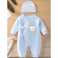 Cute Bear Baby Romper with Hat – Soft Cotton Jumpsuit for Newborns