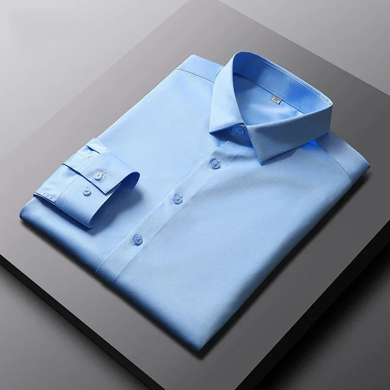 Men’s Casual Fashion Long Sleeve Shirt – Business Elegance Redefined