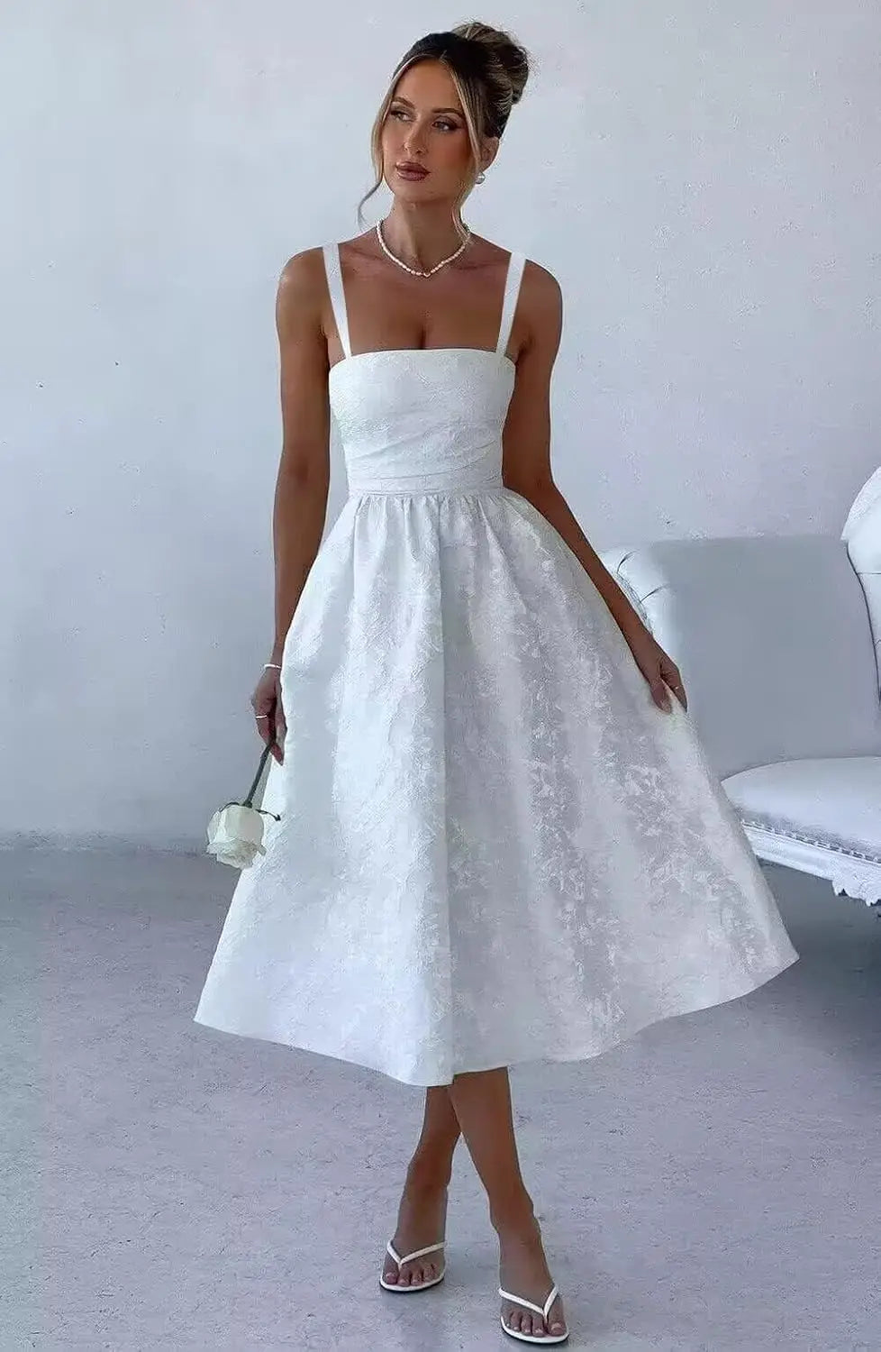 Make a graceful statement in this elegant Italian-inspired satin ball gown, designed for young women who love timeless sophistication with a modern fashionable touch. Perfect for back-to-school events