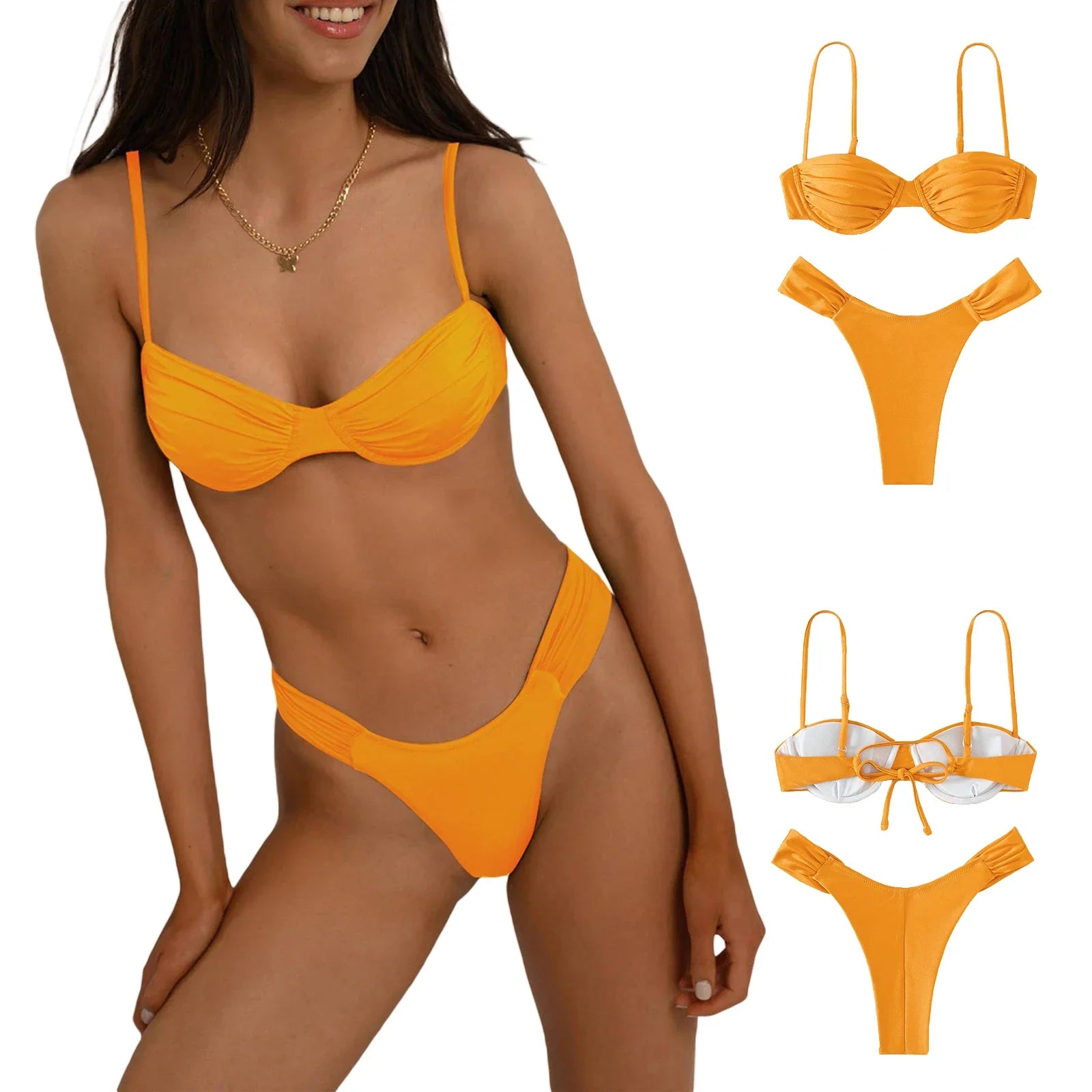 Classic Basics Women’s Bikini Set – Solid Color Swimwear