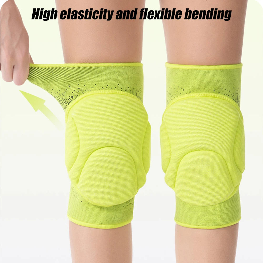 1 Pair Elbow & Knee Protection Pads – Compression Leg Sleeve with Thick Sponge