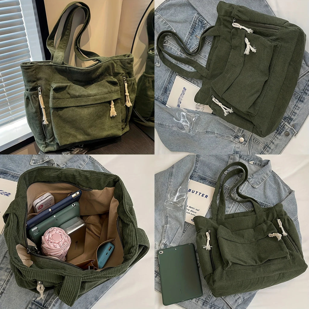 Travel Master Corduroy Shoulder Bag