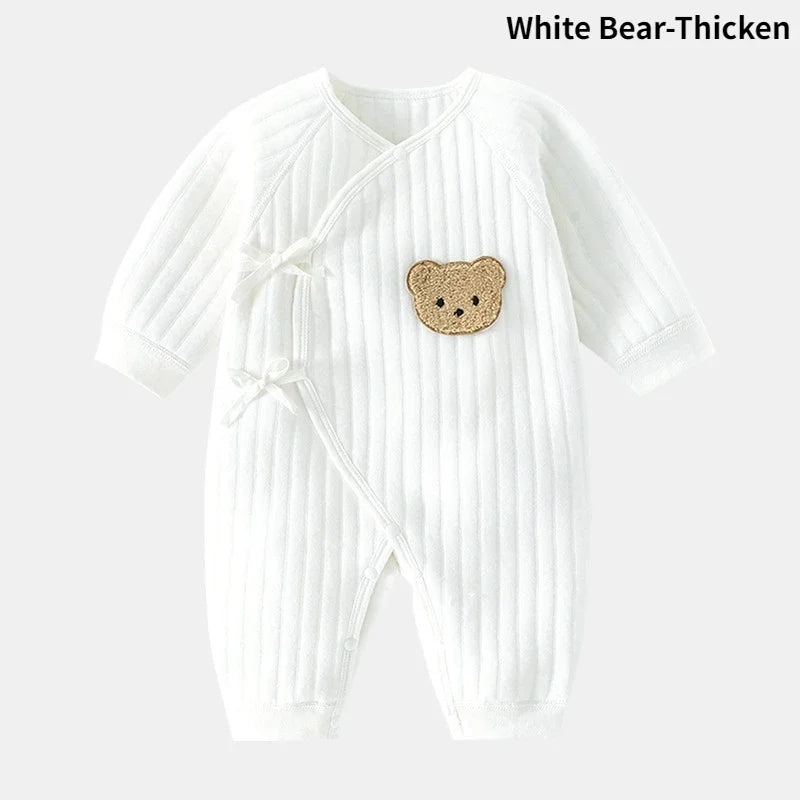 Bear Newborn Baby Romper with Hat – Soft Cotton One-Piece Outfit for Boys & Girls