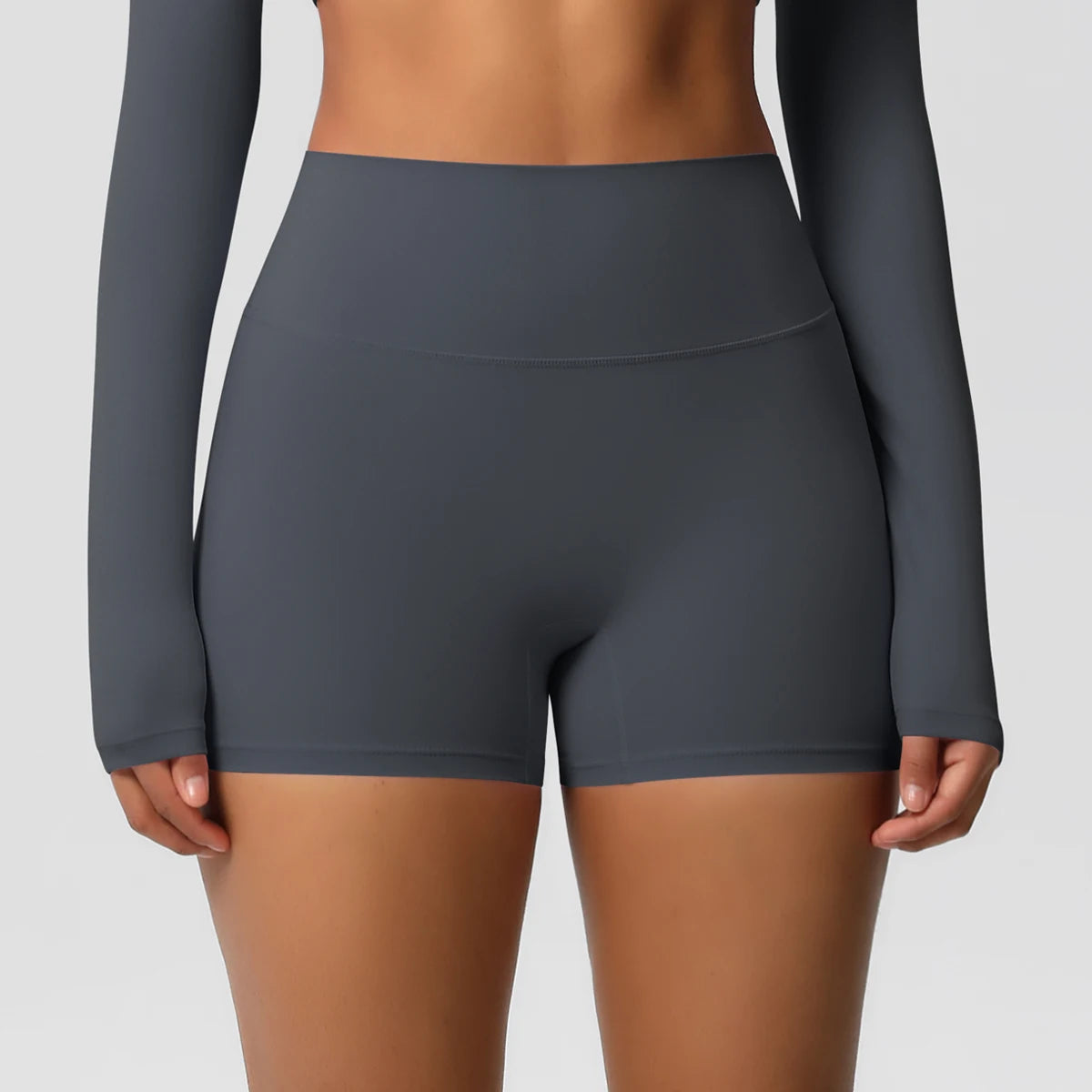 Women’s High-Waist Yoga Shorts – Sculpting Elegance with Second-Skin Comfort