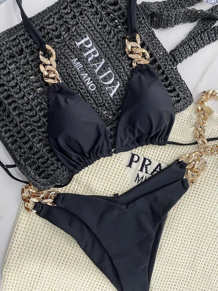 Women’s Sexy Triangle Bikini Set – Brazilian Push-Up Swimwear