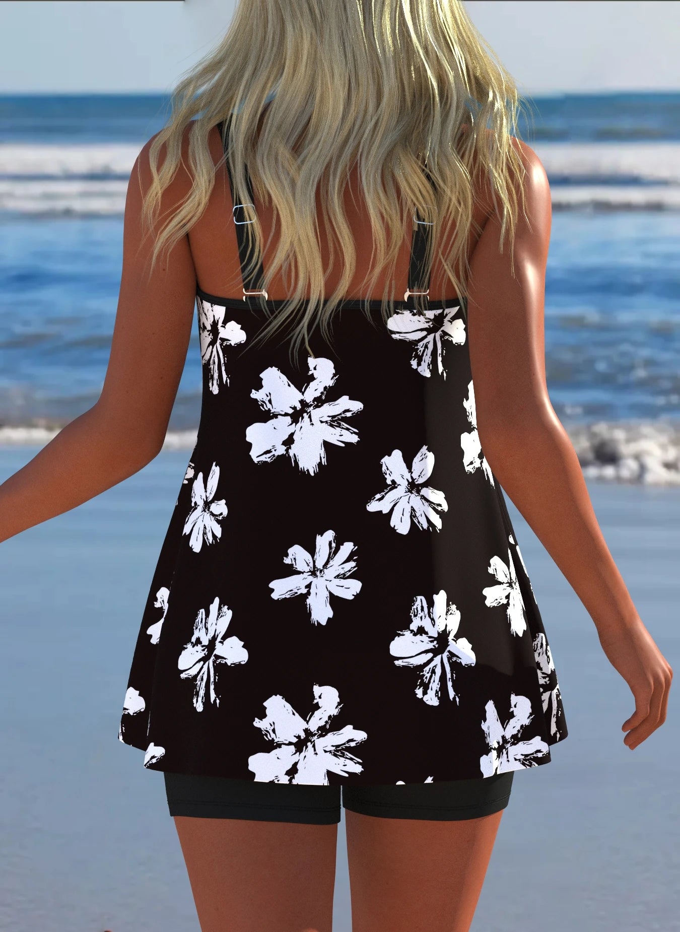 Women’s Modern Luxury Tankini Set – Sexy Two-Piece Swimwear