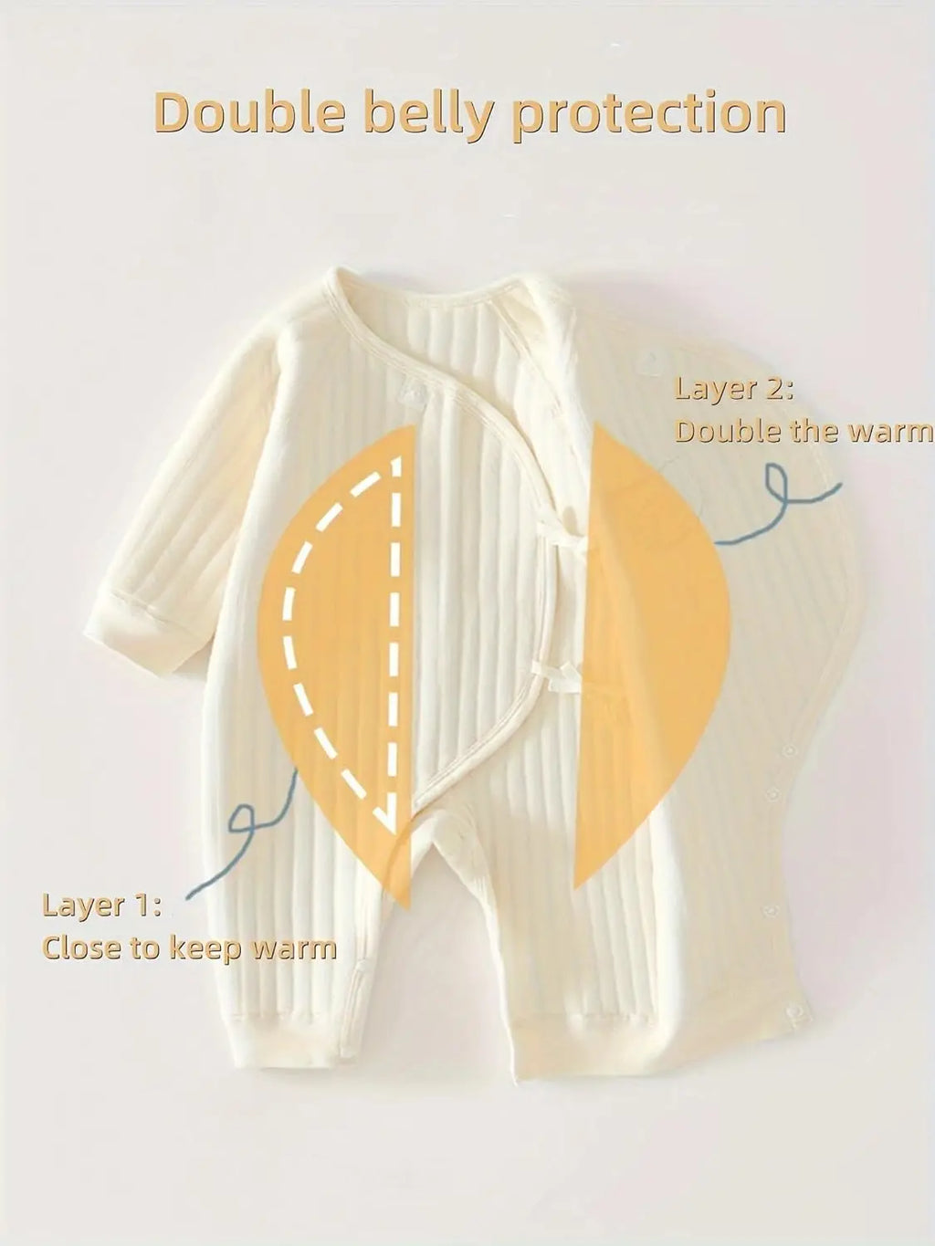 Somenie 3D Bear Baby Romper – 100% Cotton Bodysuit for Boys & Girls