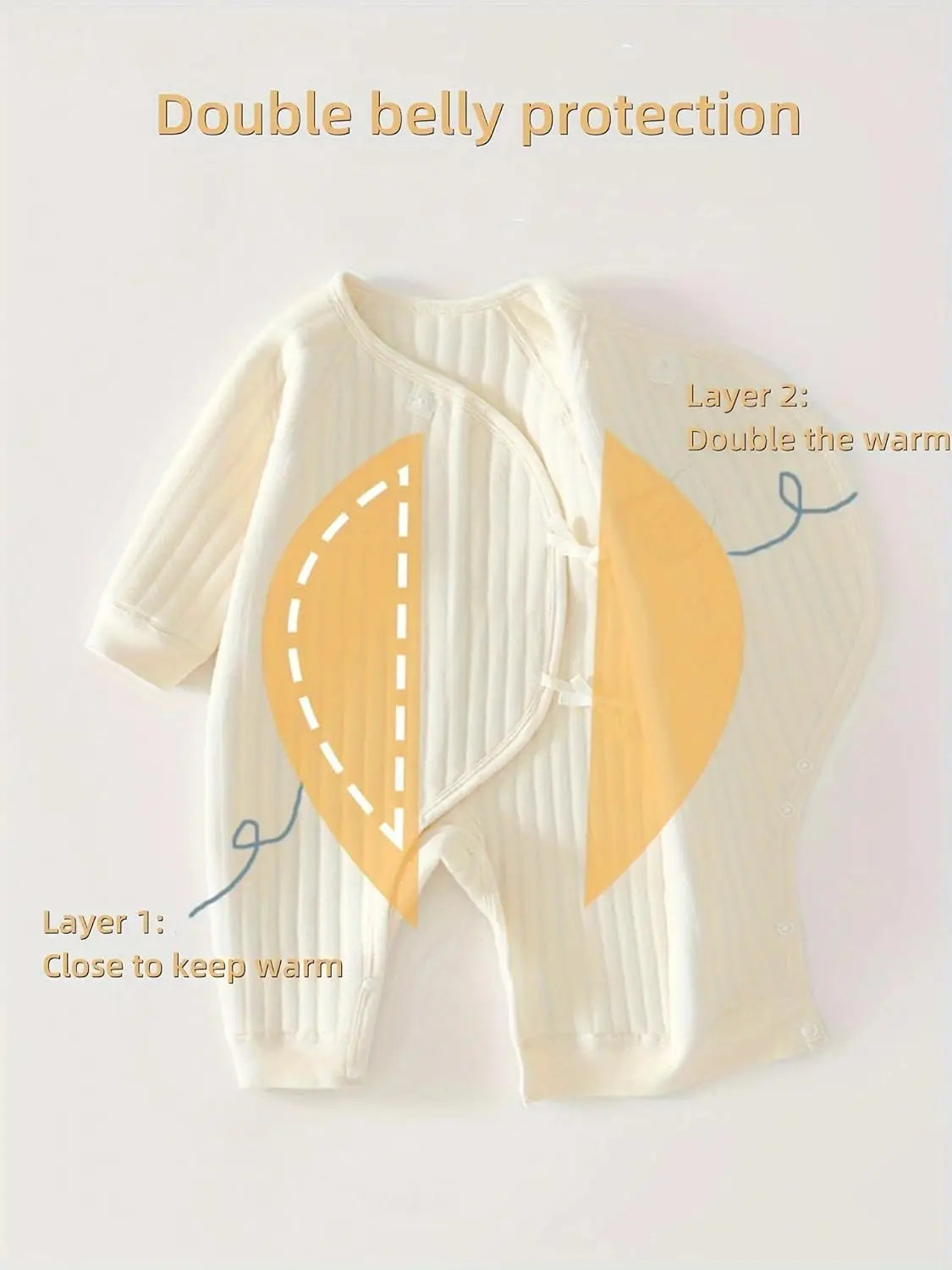 Somenie 3D Bear Baby Romper – 100% Cotton Bodysuit for Boys & Girls