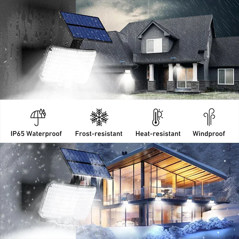 Super bright solar outdoor wall light with motion sensor, 3 smart modes, and waterproof IP65 design for reliable garden and home use