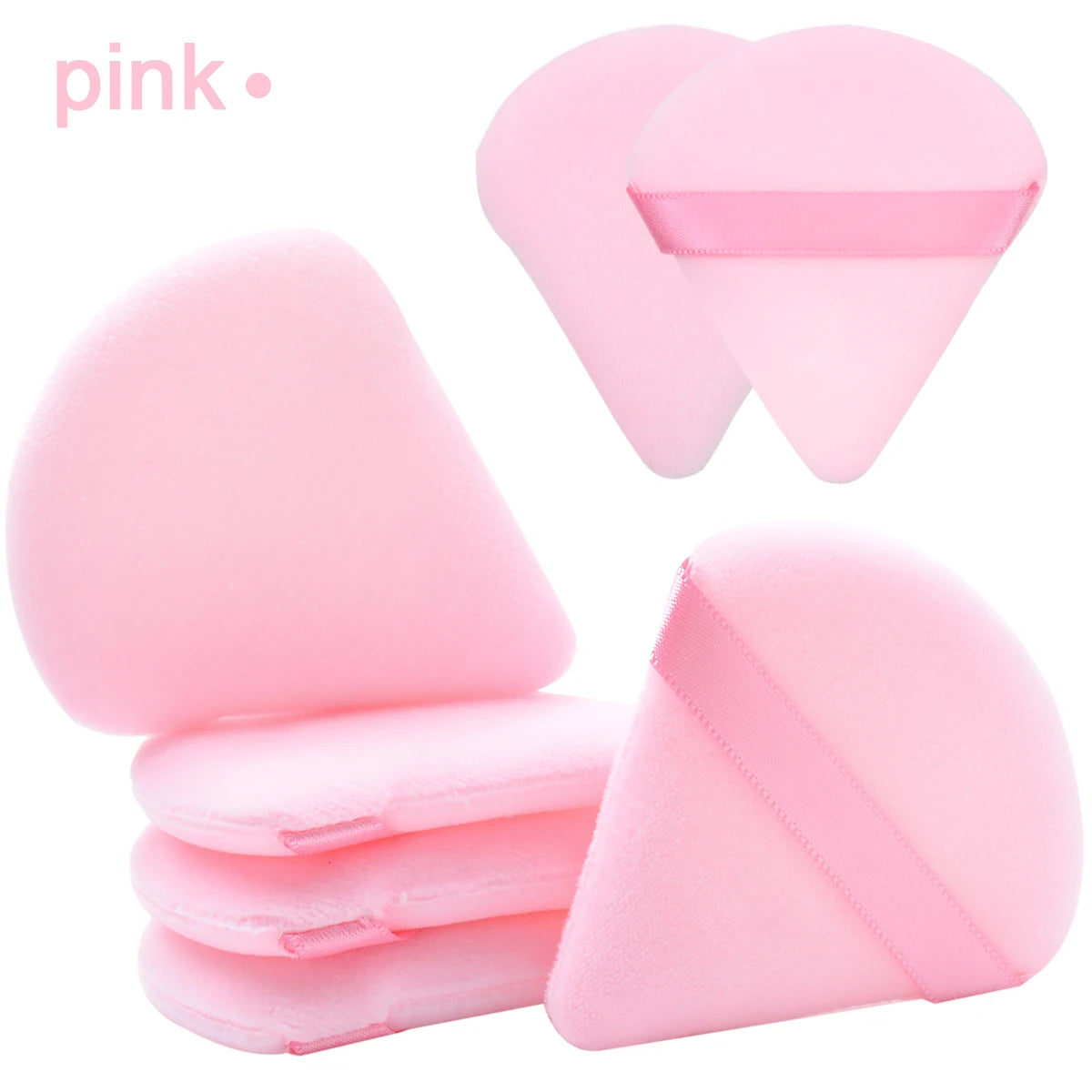 7-Piece Triangle Makeup Powder Puff Set