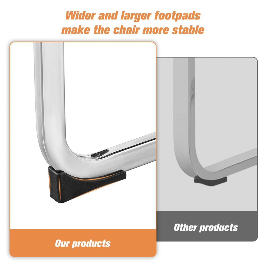 JYMTOM Faux Leather Dining Chairs, Cantilever Swing Kitchen Chairs with High Backrest & Chrome-Plated Metal Frame