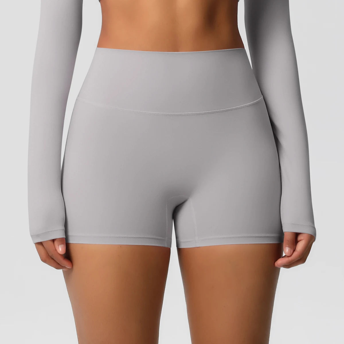 Women’s High-Waist Yoga Shorts – Sculpting Elegance with Second-Skin Comfort