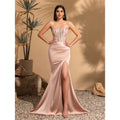Step into refined glamour with this elegant satin mermaid dress