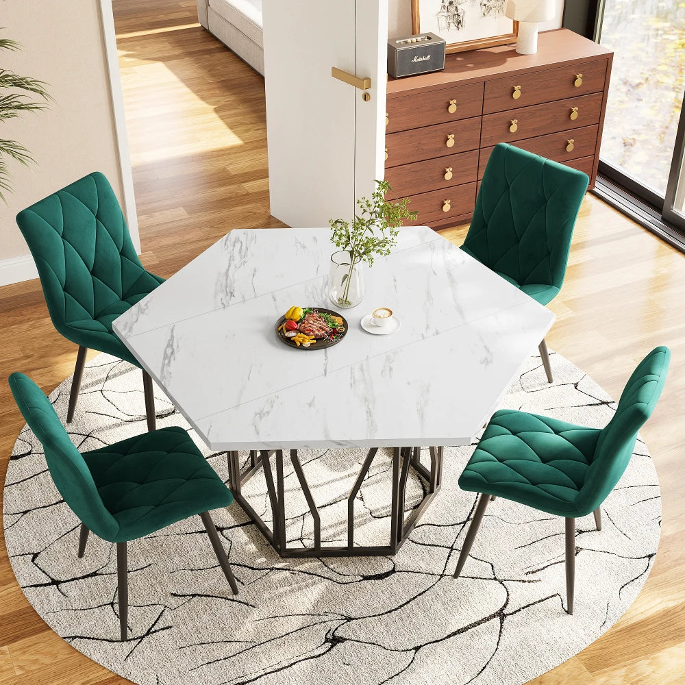 Elegant Kitchen & Dining Room Furniture Set (1 Table + 4 Chairs)