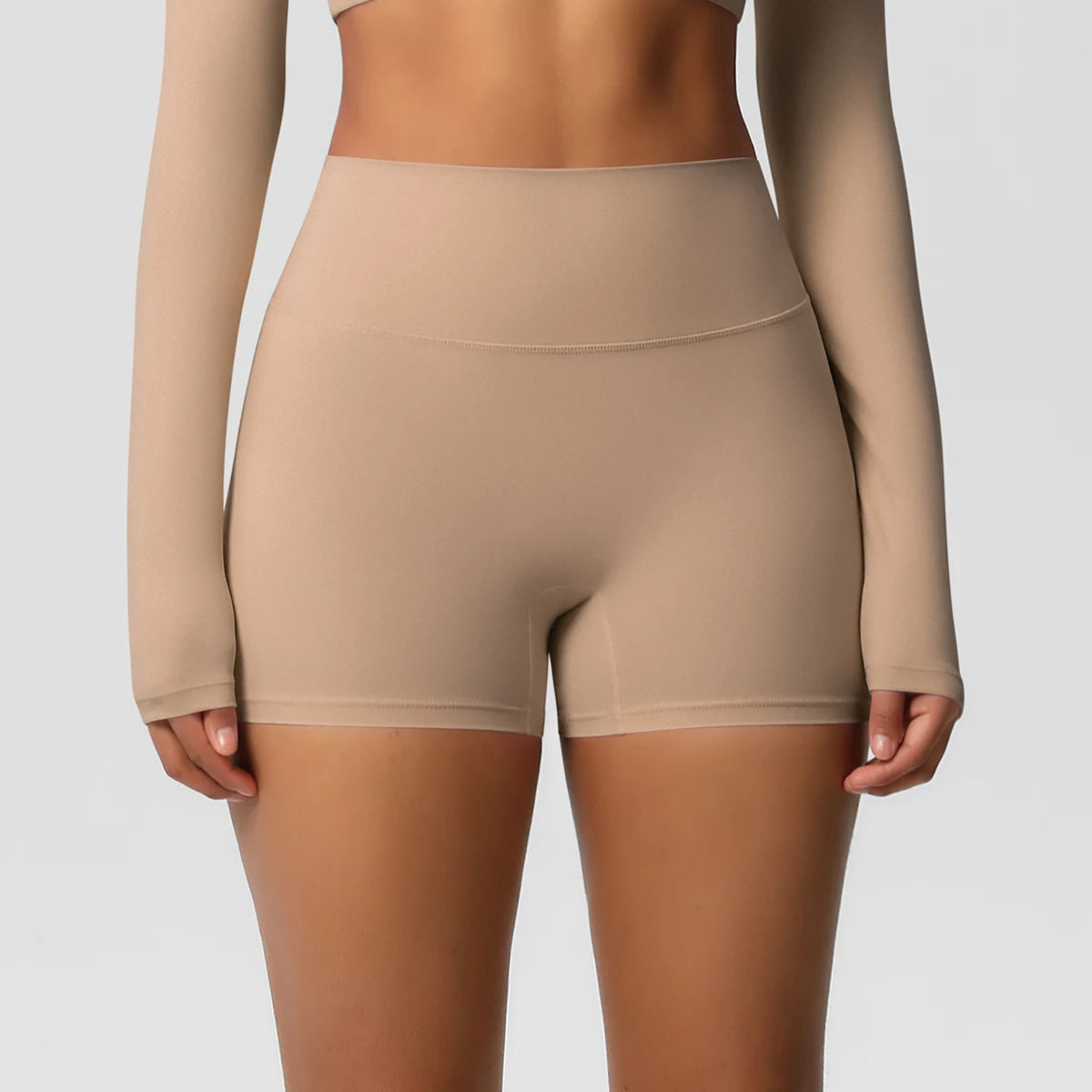 Women’s High-Waist Yoga Shorts – Sculpting Elegance with Second-Skin Comfort