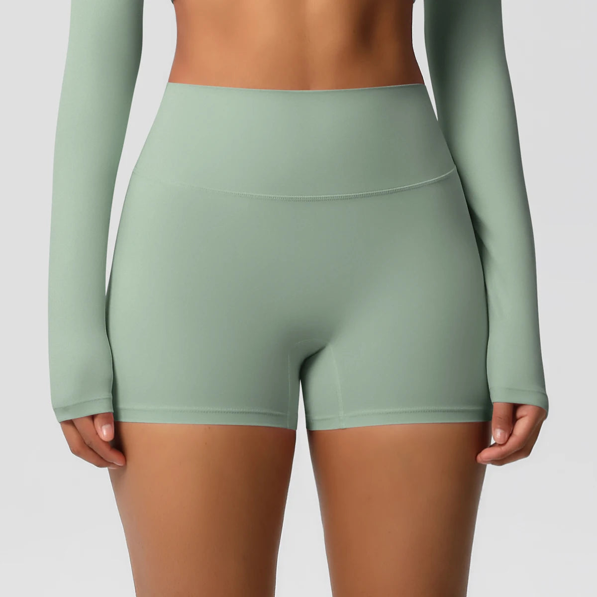 Women’s High-Waist Yoga Shorts – Sculpting Elegance with Second-Skin Comfort