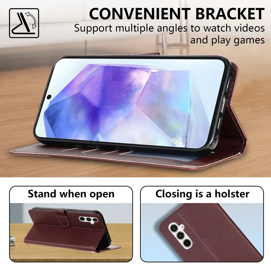 Premium Wallet Flip Leather Case for Samsung Galaxy A Series