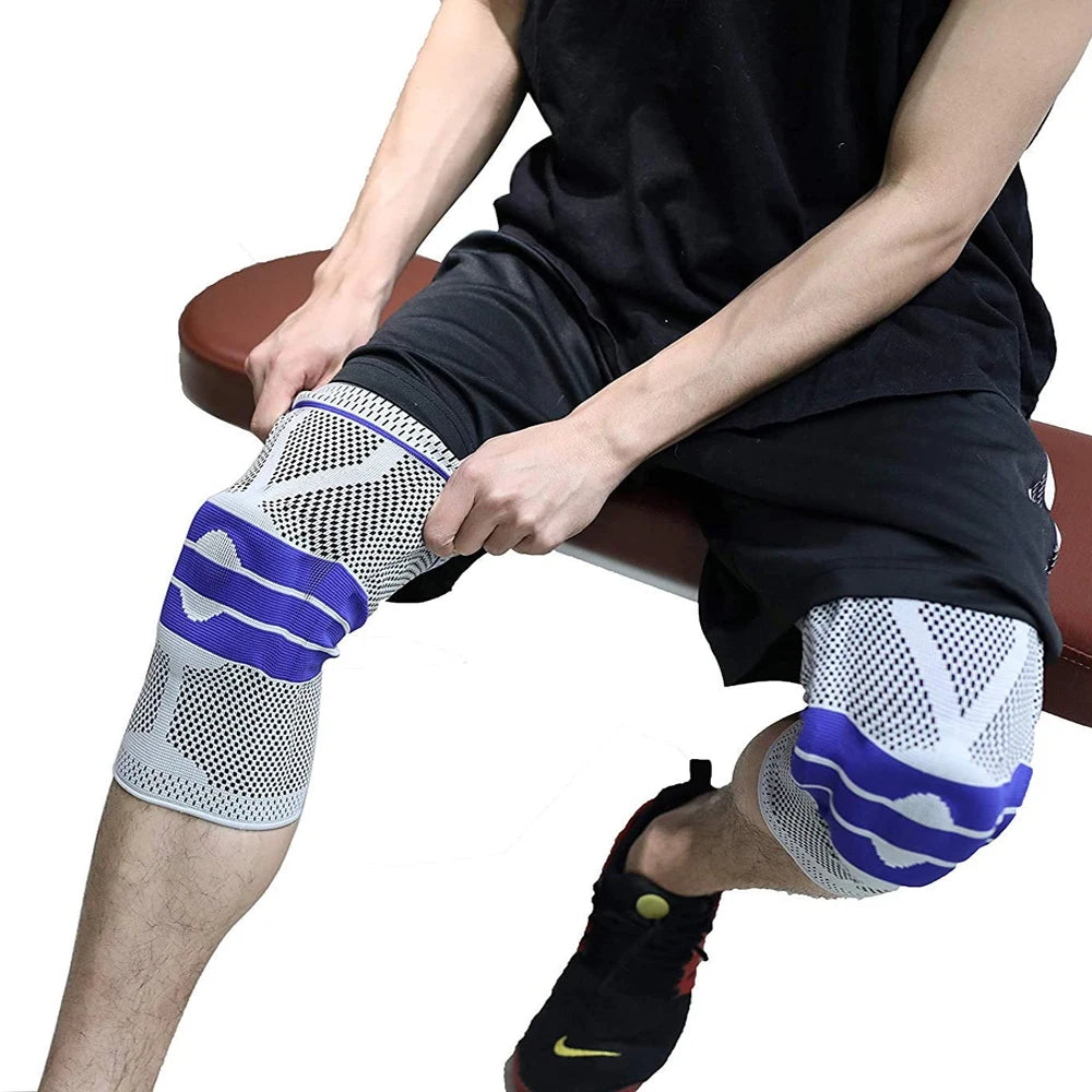 Silicone Padded Knee Pads – Sports Protection for Basketball & Fitness