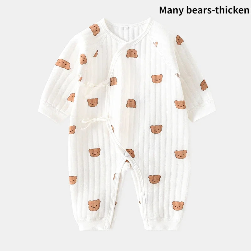 Bear Newborn Baby Romper with Hat – Soft Cotton One-Piece Outfit for Boys & Girls