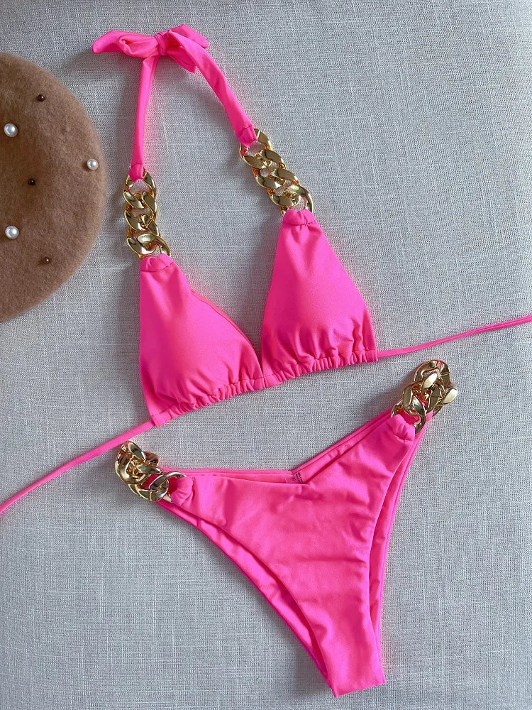 Women’s Sexy Triangle Bikini Set – Brazilian Push-Up Swimwear